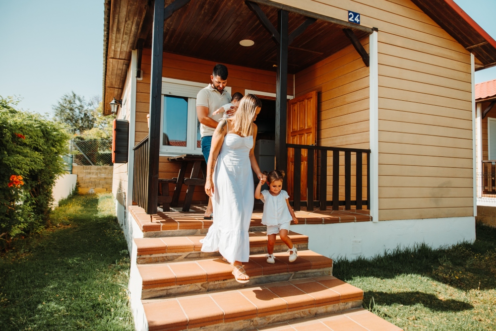 bungalow familiar en un camping